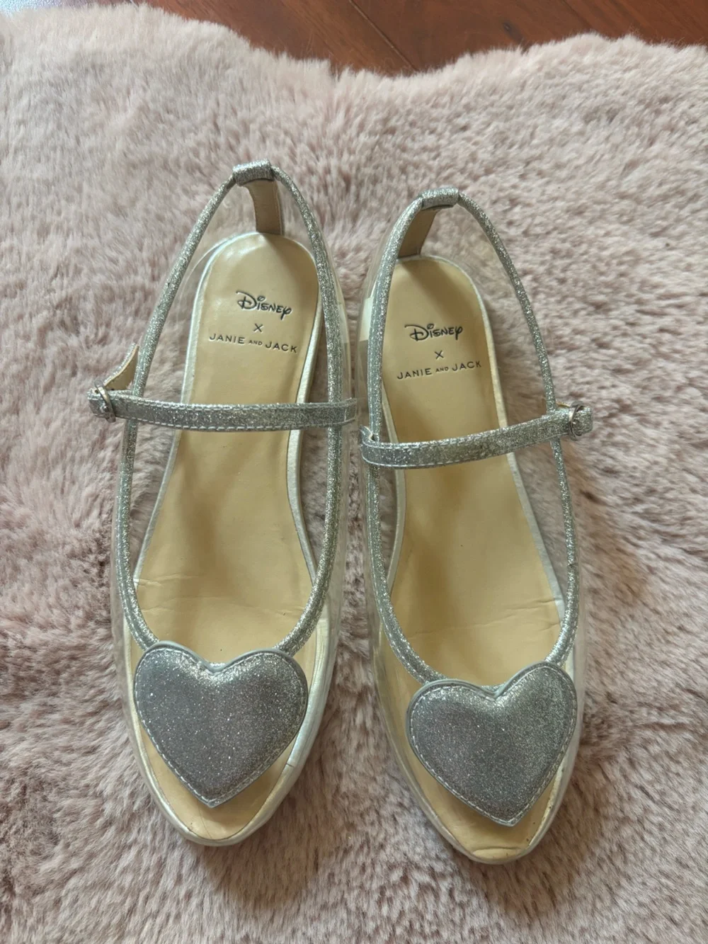 Disney Cinderella Inspired Ballet Flats with Heart Detail - Light Blue